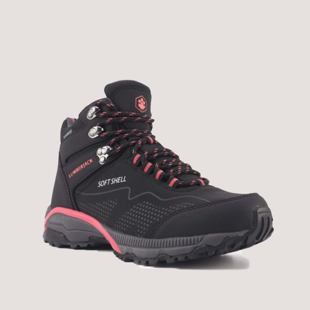 Lumberjack Fest Hi 3PR Unisex Waterproof Bot 36 SİYAH-PEMBE