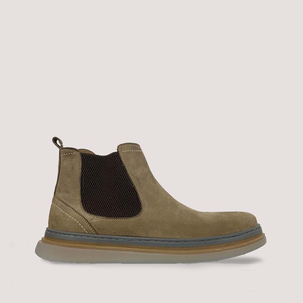 Nubuk Deri Kaymaz Slikon Taban Bot 240214 40 Kum Nubuk