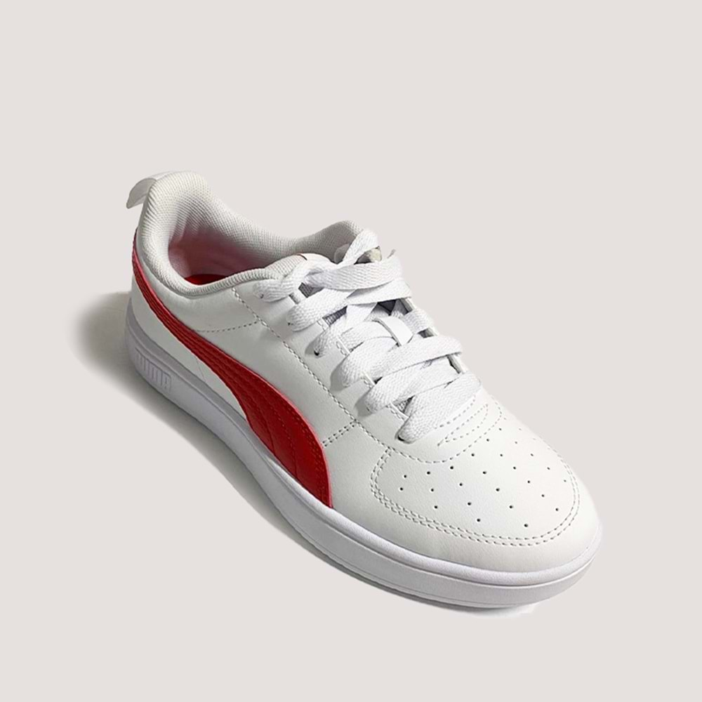 Puma Rickie Unisex Spor Ayakkabı - Beyaz-Kırmızı - 39