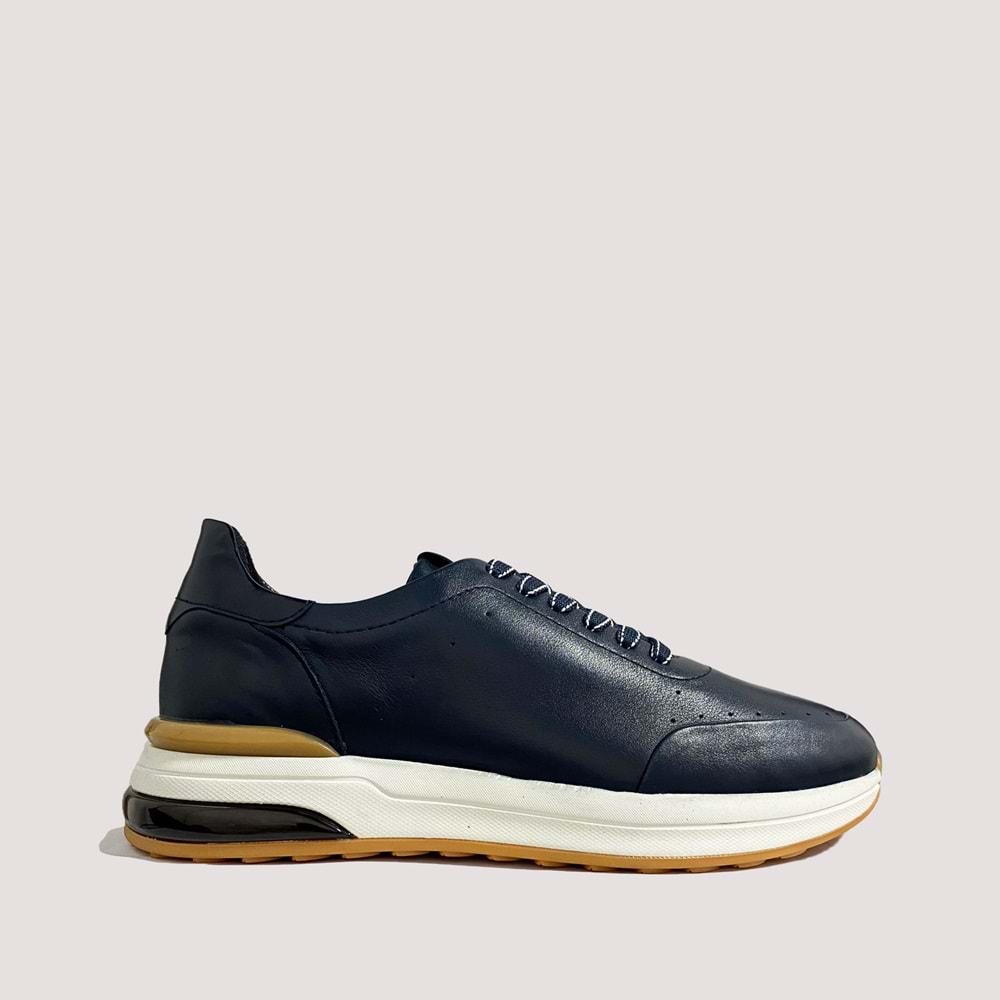 Marcomen 19512 Erkek Deri Casual Ayakkabı - Lacivert - 42