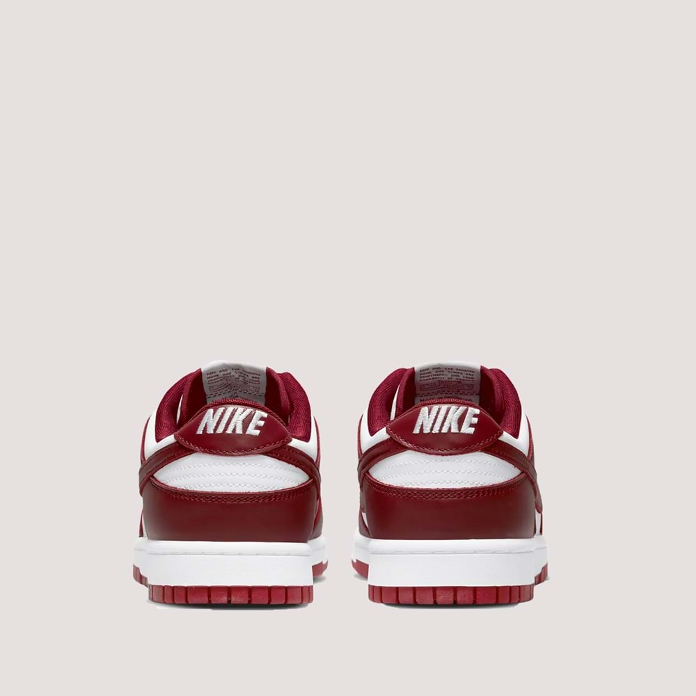 Nike Dunk Low Erkek Spor Ayakkabı - Bordo-Beyaz - 44