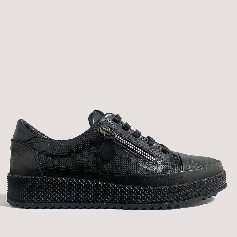 Mammamia 3590 Kadın Deri Günlük Ayakkabı - Siyah - 39