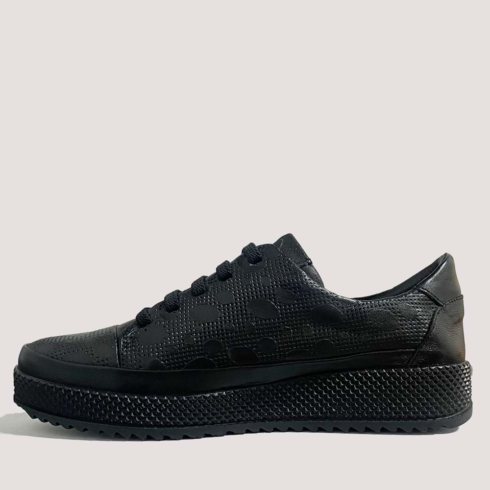 Mammamia 3590 Kadın Deri Günlük Ayakkabı - Siyah - 39