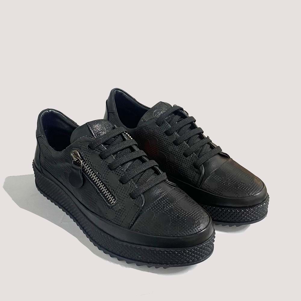 Mammamia 3590 Kadın Deri Günlük Ayakkabı - Siyah - 39