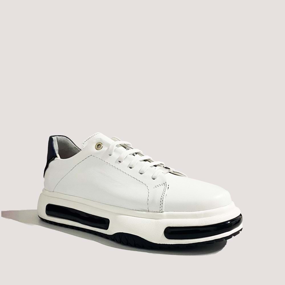 Luciano Bellini 4001 Erkek Deri Casual Ayakkabı - Beyaz - 40