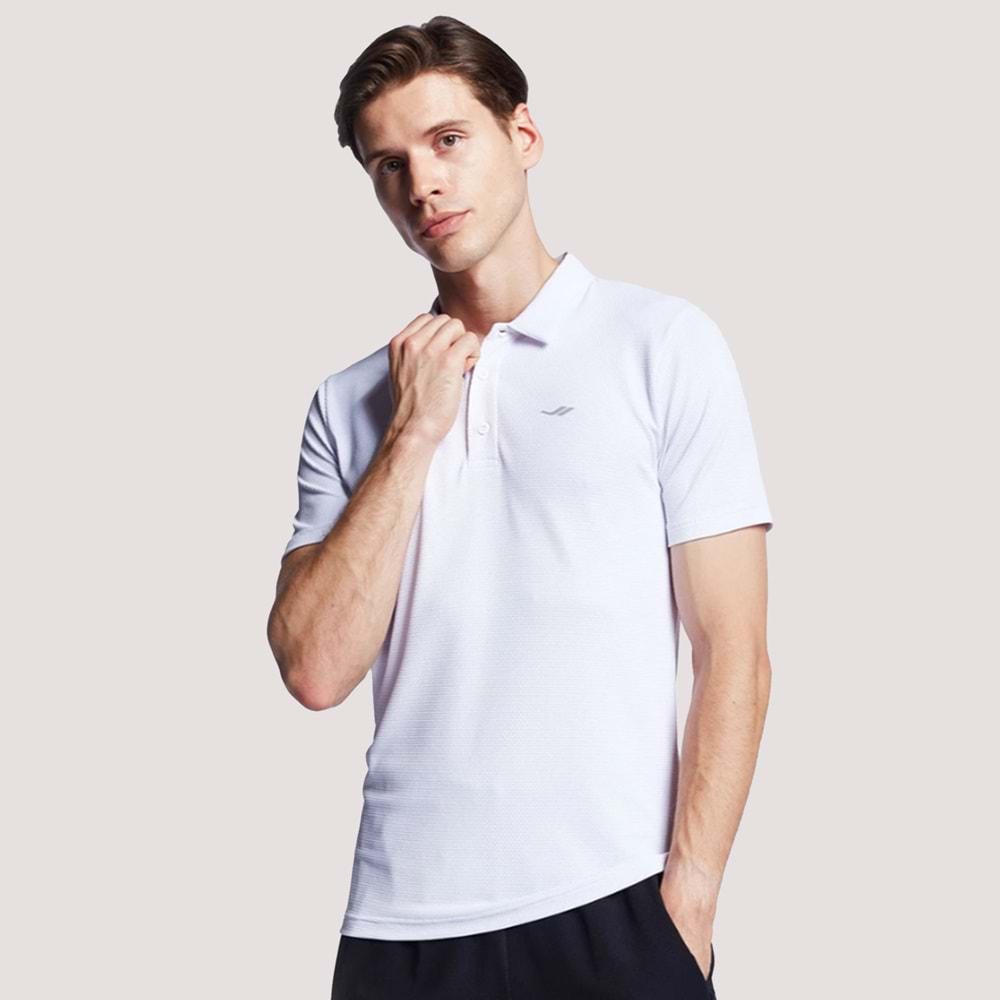 Lescon 1275 Erkek Polo Yaka Tshirt - Beyaz - XL