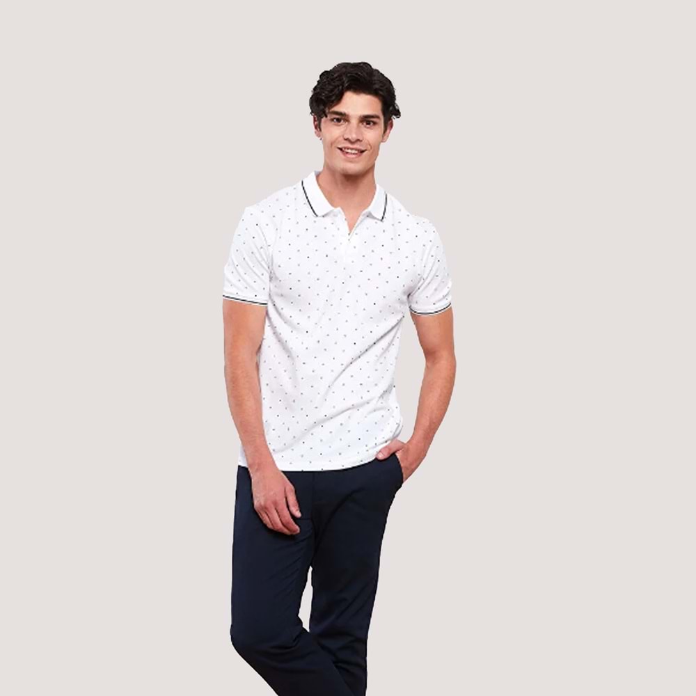 Lumberjack BSC Polo Erkek Tshirt - Beyaz - M