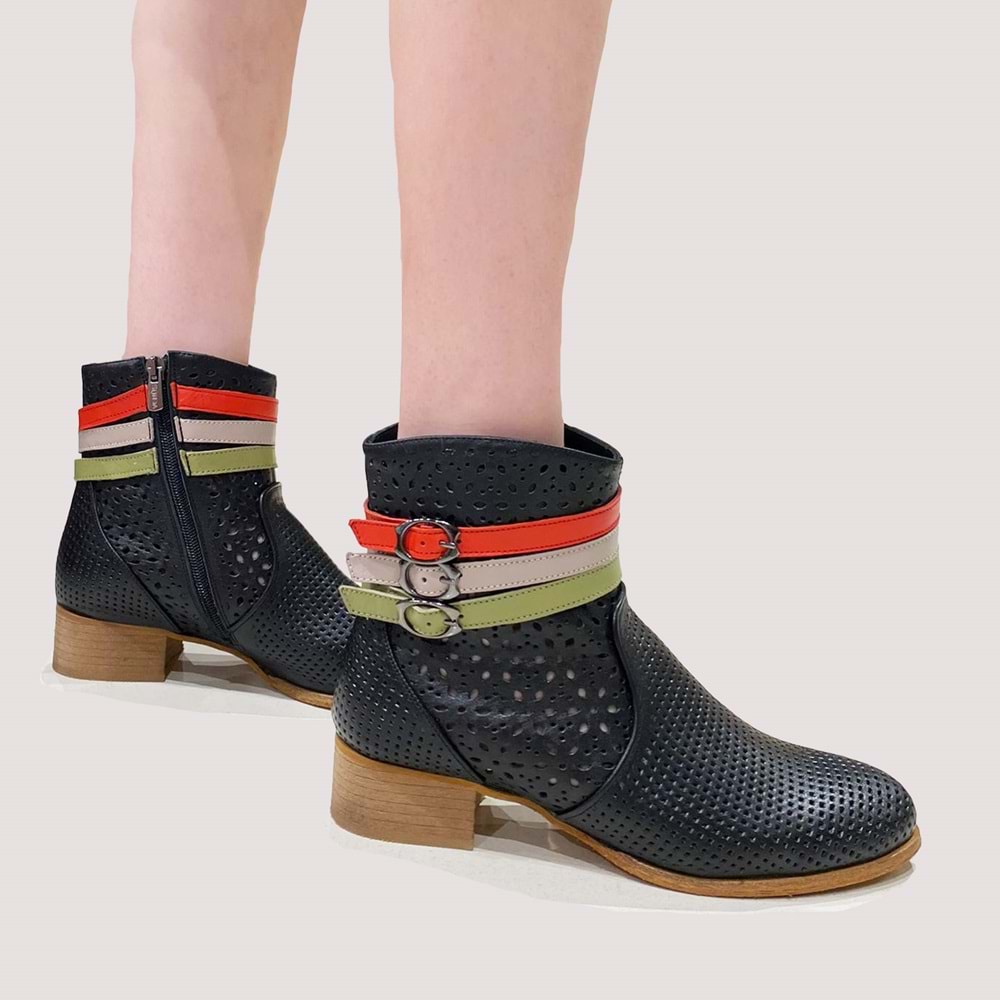 Kadın Deri Yazlık Bot 1810624Y - Siyah - 40