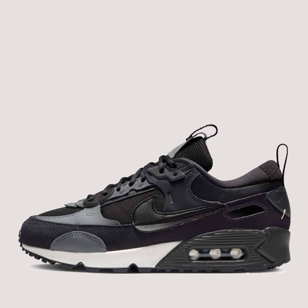 Nike W Air Max 90 Futura Kadın Ayakkabı - Siyah-Beyaz - 38