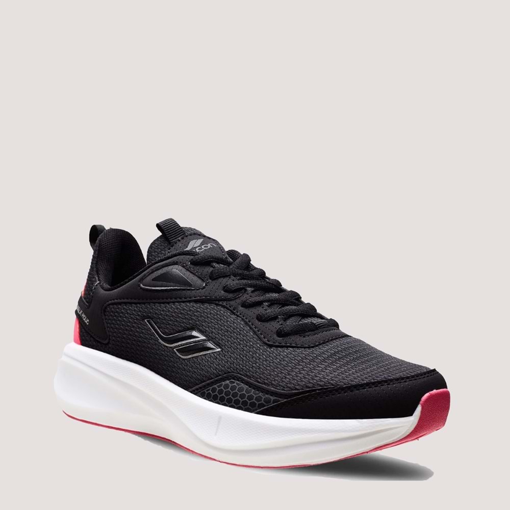 Lescon Street Runner Kadın Koşu Ayakkabısı - Siyah-Fuşya - 39