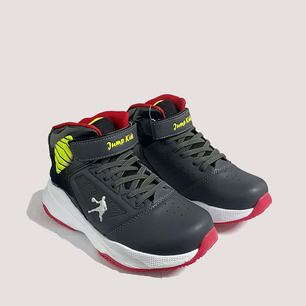 Jump 29196 Çocuk Basketbol Ayakkabısı - Gri-Neon Yeşil - 32