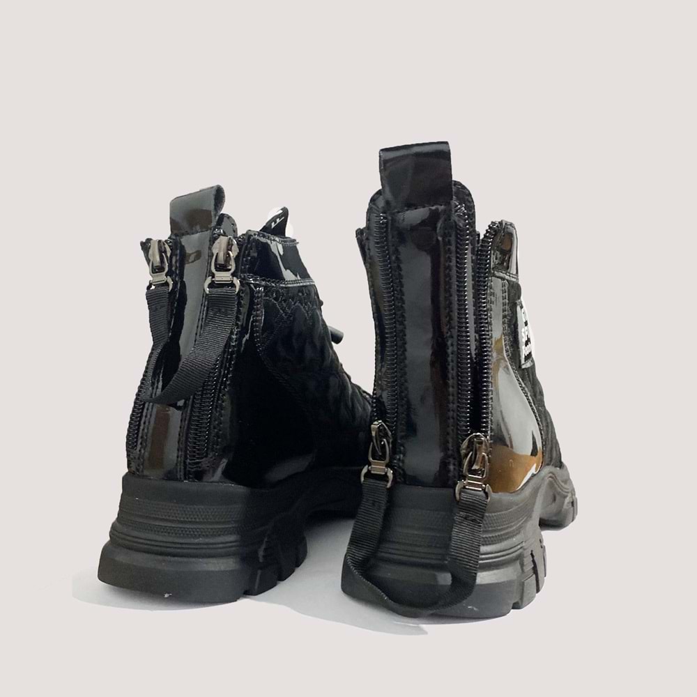 24K310-8 Kadın Casual Rugan Bot - Siyah - 40