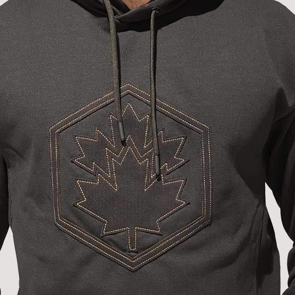 ML Grass Erkek Kapşonlu Sweetshirt - Siyah - S