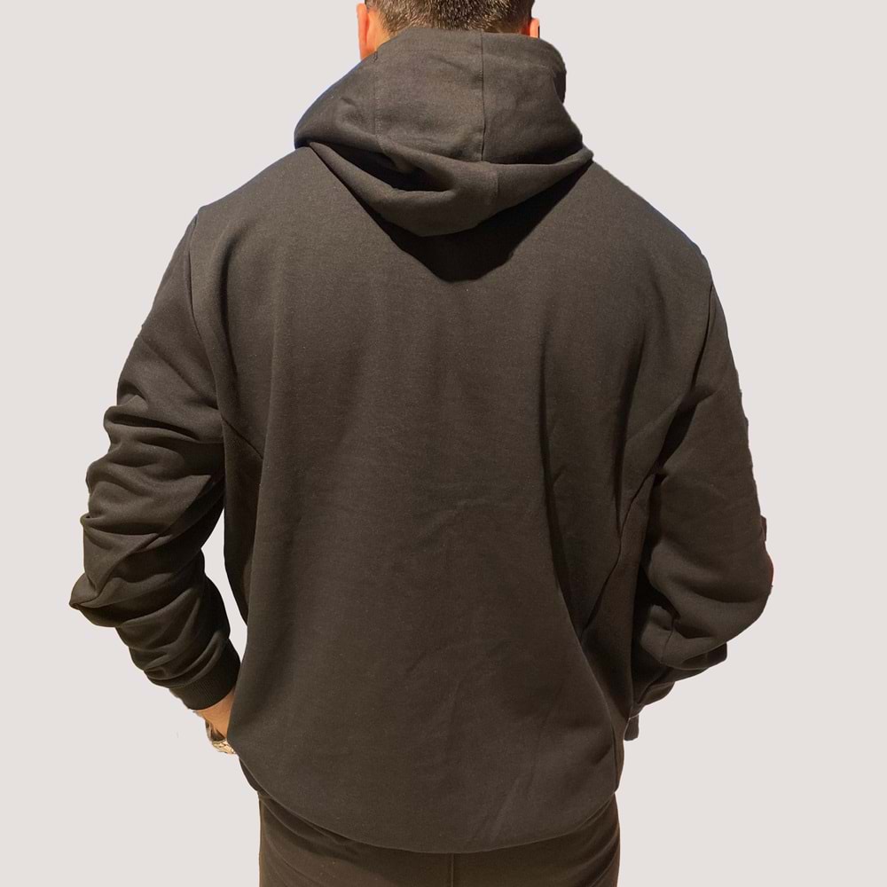 ML Grass Erkek Kapşonlu Sweetshirt - Siyah - S