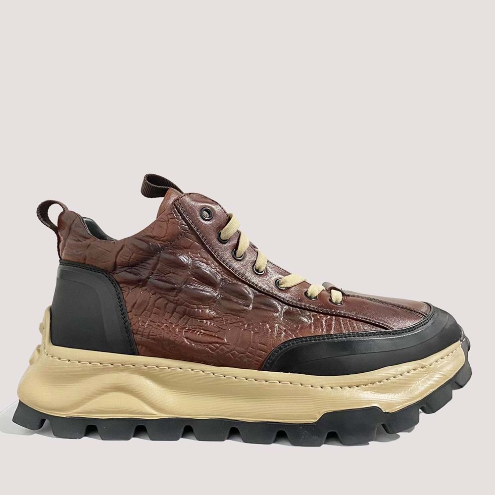 Erkek Bilek Casual Ayakkabı 24K542 - Kahve - 43