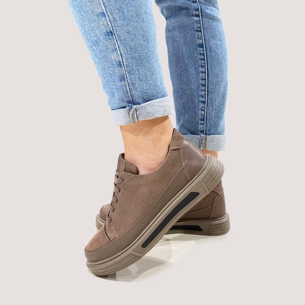 Kadın Deri Günlük Ayakkabı 3250 - Vizon - 40