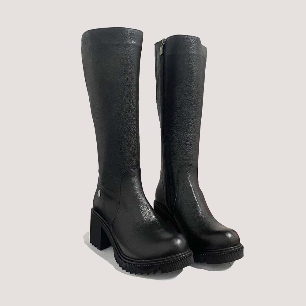 Kadın Deri Flooter Çizme 2060 - Siyah - 36