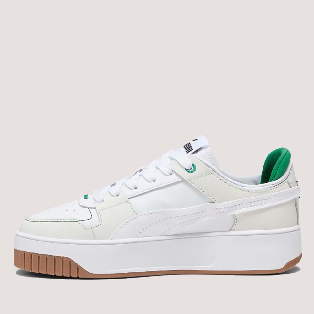 Kadın Carina Street VTG Spor Ayakkabı 392338 - Beyaz-Bej-Yeşil - 39