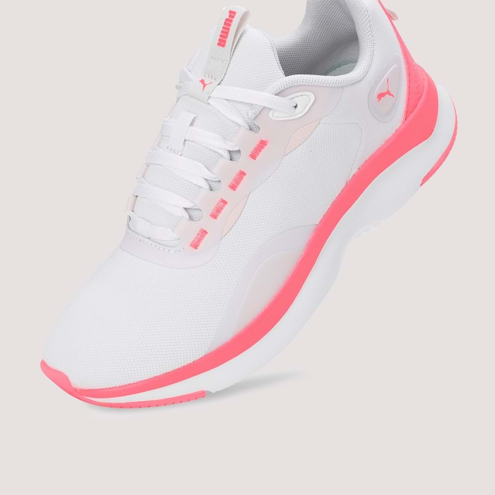 Kadın Softride Orta Spor Ayakkabı 397673 - Beyaz-Pembe - 37,5