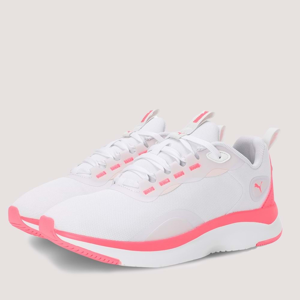 Kadın Softride Orta Spor Ayakkabı 397673 - Beyaz-Pembe - 38,5