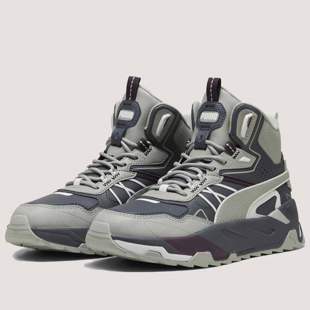 Puma Trinity Mid Hybrid L Erkek Spor Ayakkabı 393985 - Gri - 44,5