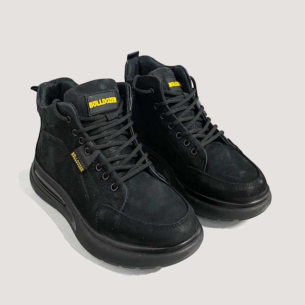 Erkek Deri Casual Bot 250114 - Siyah - 43