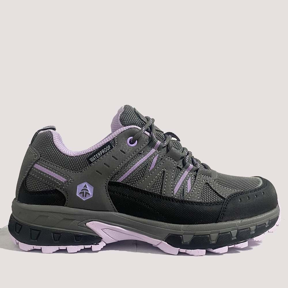 Kadın Kane Waterproof Outdoor Spor Ayakkabı 24658 - Gri-Lila - 40