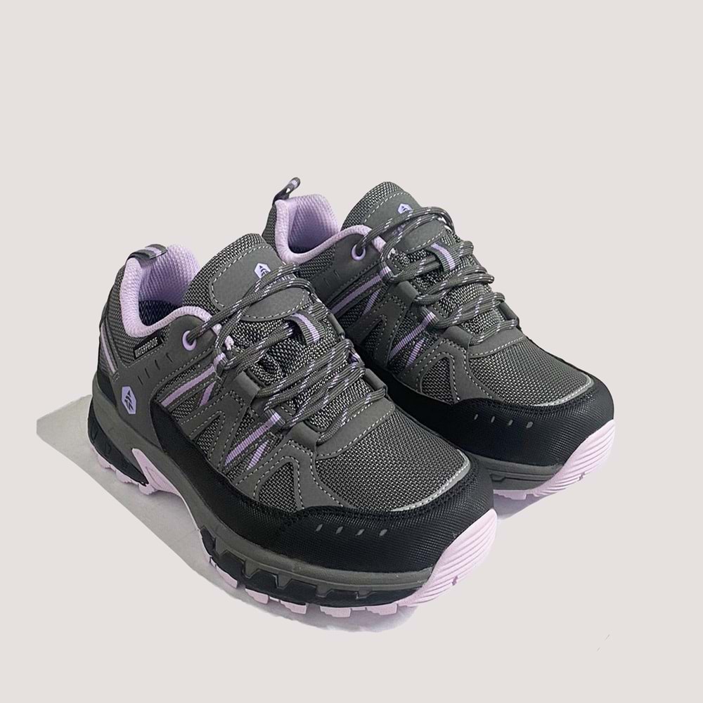 Kadın Kane Waterproof Outdoor Spor Ayakkabı 24658 - Gri-Lila - 40