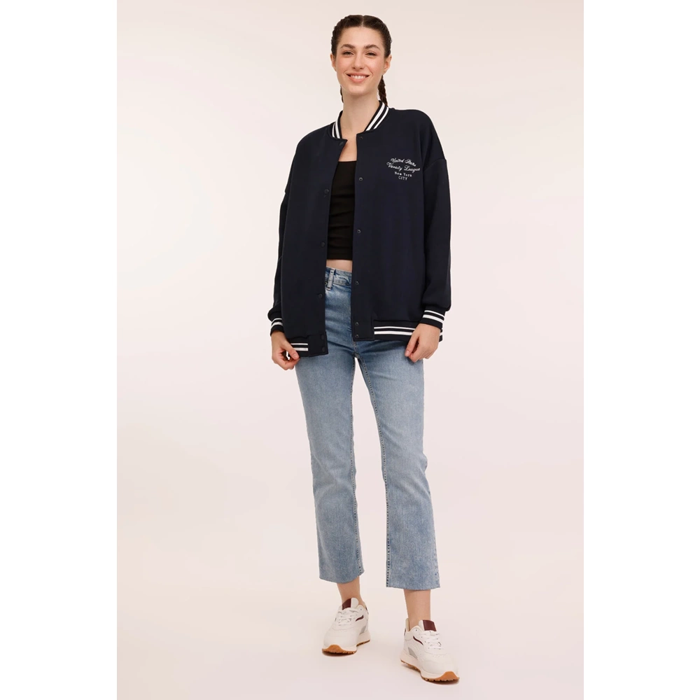 WL ESTY Unisex Eşofman Üstü 18GF956 - Lacivert - S/M