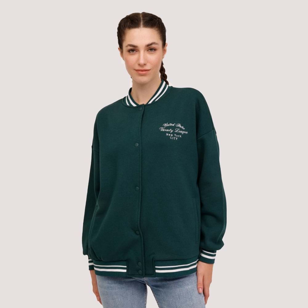 Unisex Eşofman Üstü WL ESTY 18GF956 - Yeşil - S/M