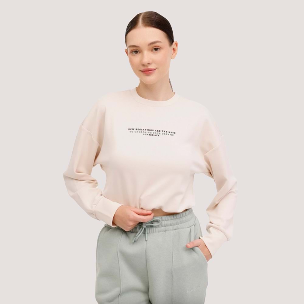 Kadın Larina Kadın Tshirt 16CK97 - Bej - XL