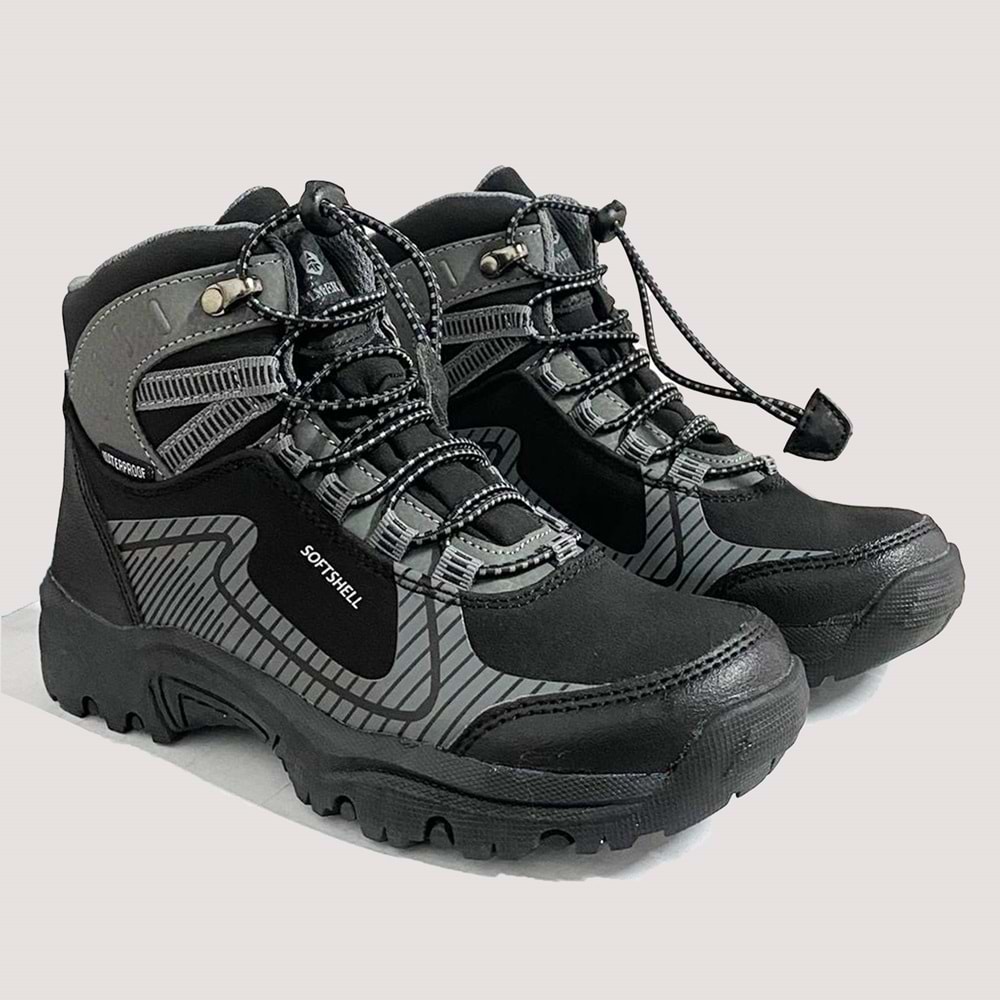 Çocuk Tomas F Waterproof Bot - Siyah-Gri - 31