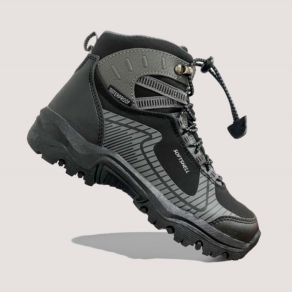Çocuk Tomas F Waterproof Bot - Siyah-Gri - 31