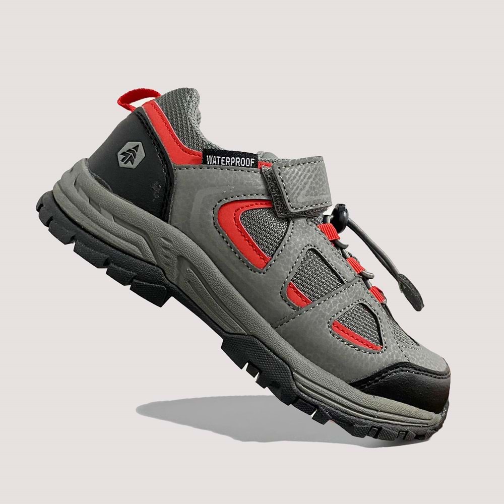Çocuk Oberon Waterproof Spor Ayakkabı - Gri - 31