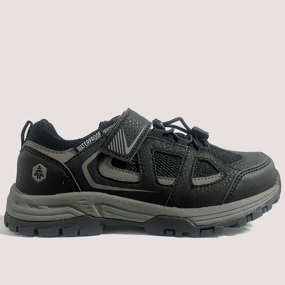 Çocuk Oberon Waterproof Spor Ayakkabı - Siyah - 30