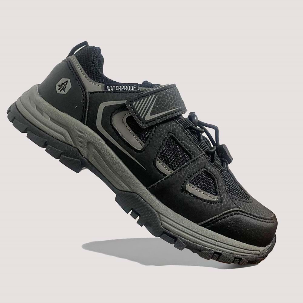 Çocuk Oberon Waterproof Spor Ayakkabı - Siyah - 30