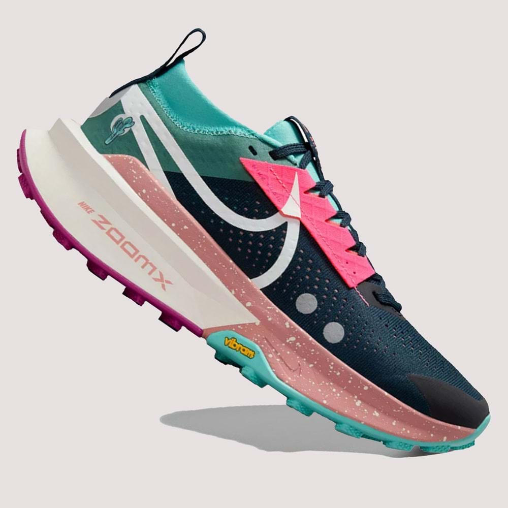 Kadın ZoomX Zegama Trail 2 Mavi Koşu Ayakkabısı FD5191-400 - Mavi - 38