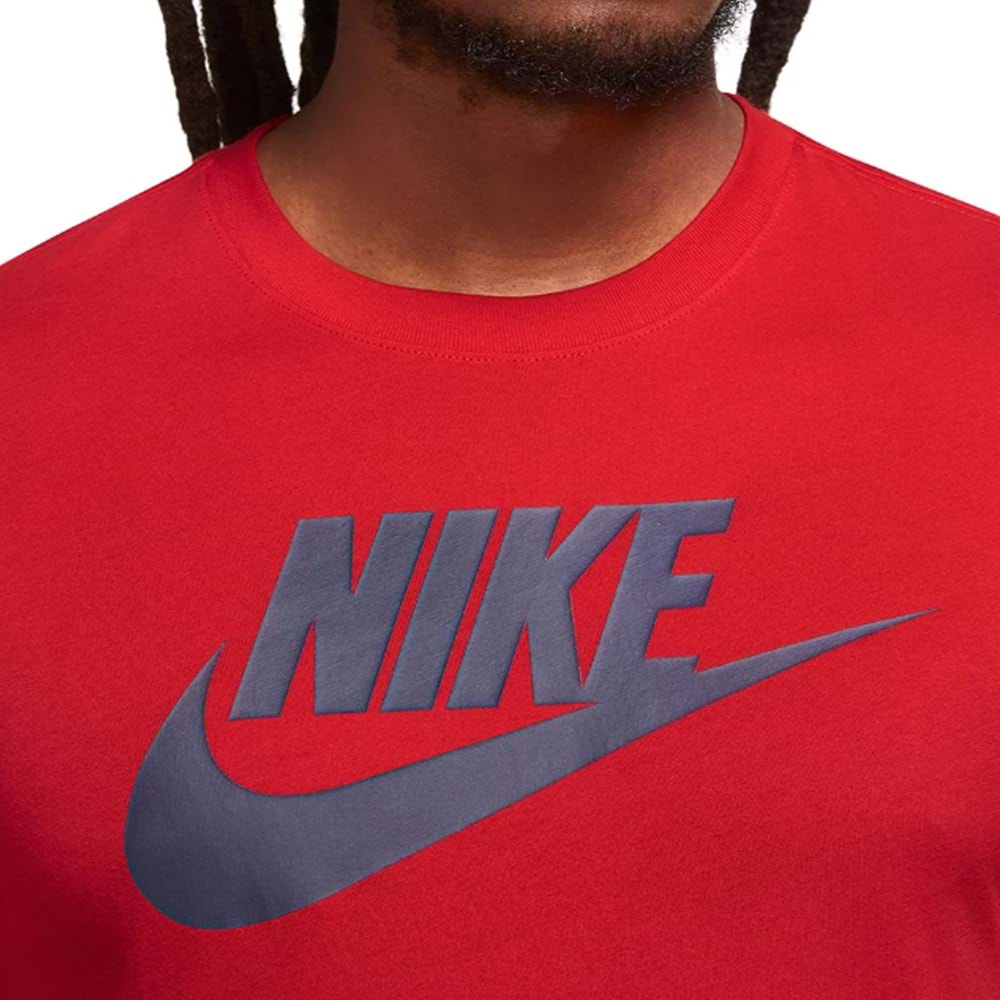 Nike Sportwear AR5004-662 Kırmızı Futura Tshirt - Kırmızı - L