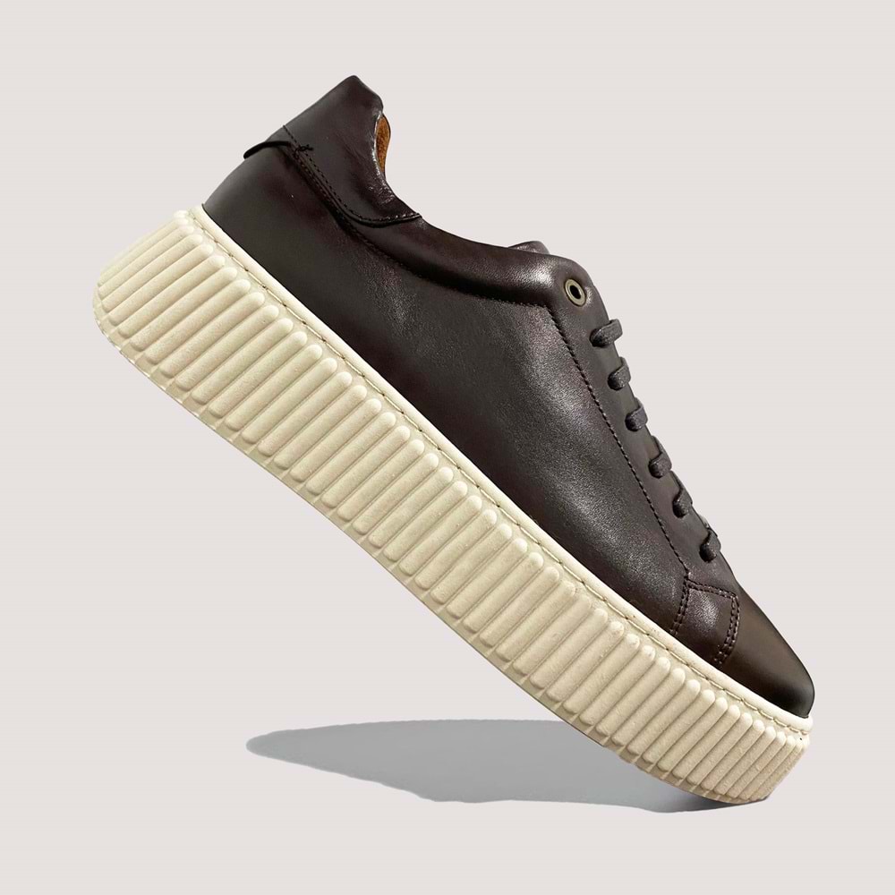 Erkek Deri Casual Ayakkabı C25002 - Kahve - 42