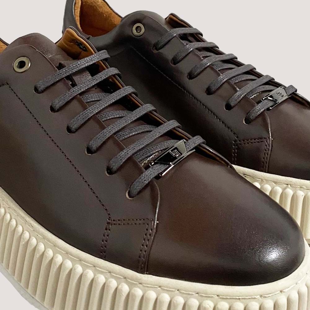 Erkek Deri Casual Ayakkabı C25002 - Kahve - 42