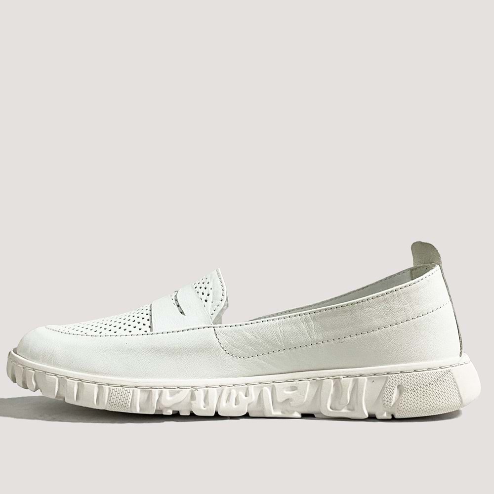 Mammamia 325 Kadın Deri Günlük Ayakkabı - Beyaz - 38