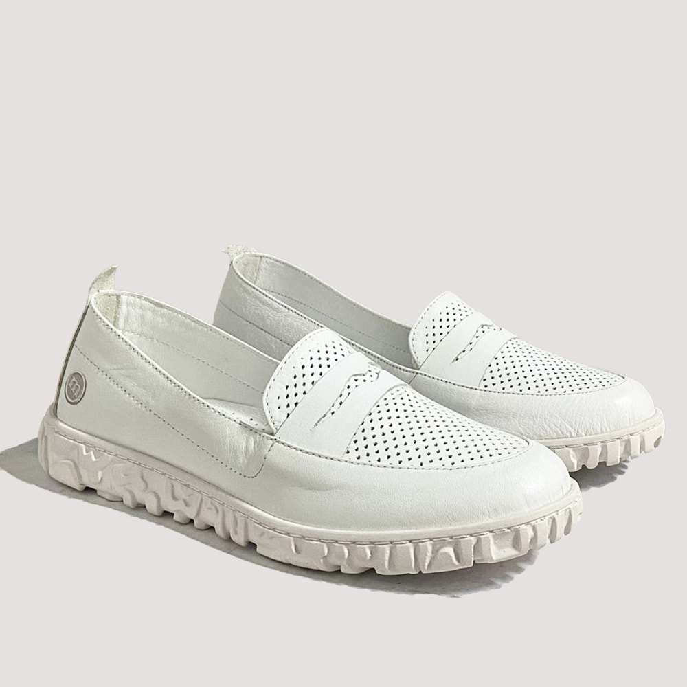 Mammamia 325 Kadın Deri Günlük Ayakkabı - Beyaz - 38