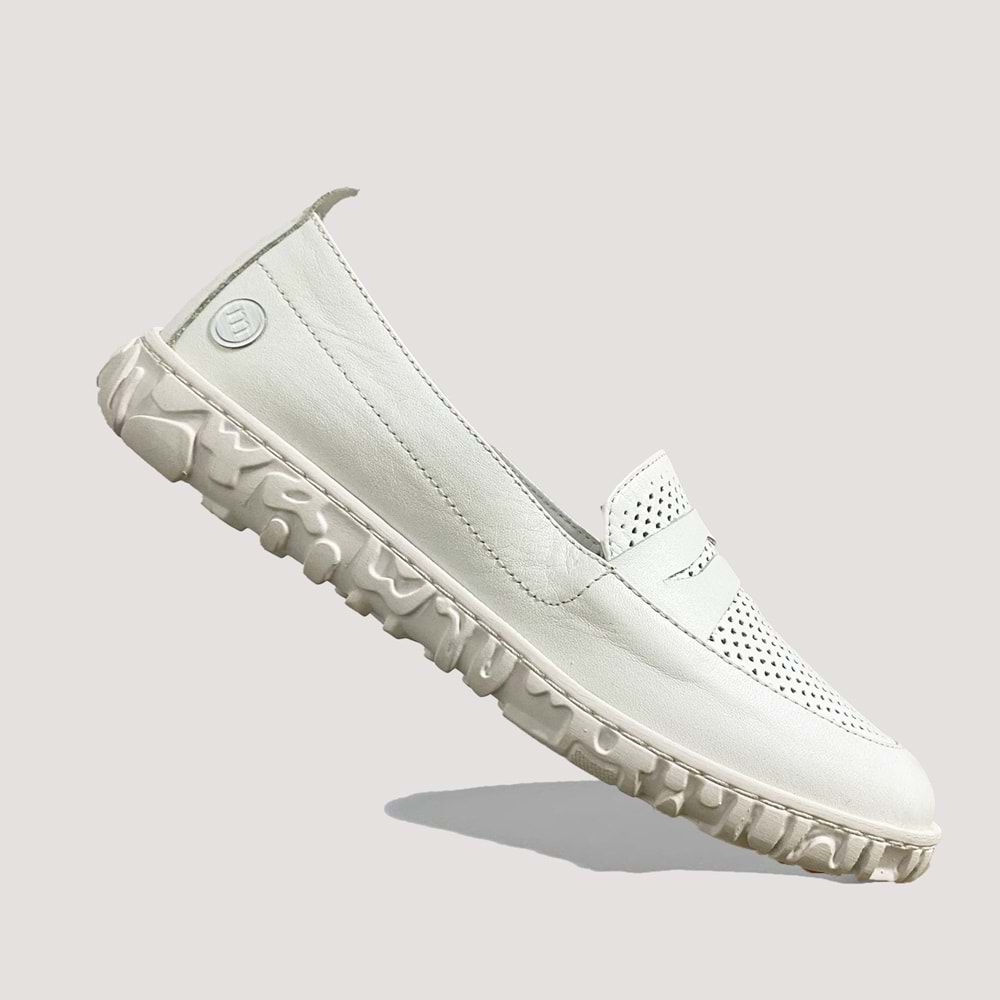 Mammamia 325 Kadın Deri Günlük Ayakkabı - Beyaz - 38