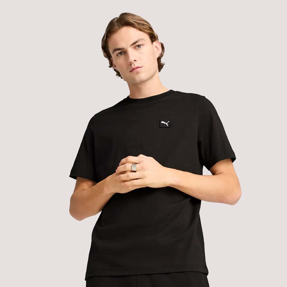 Puma Ess Elevated Tee Erkek Tshirt 69089301 - Siyah - M