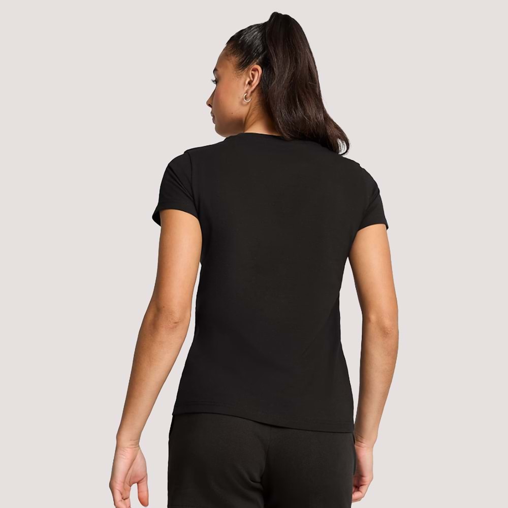Puma Ess Elevated Tee Unisex Tshirt 690894 01 - Siyah - S