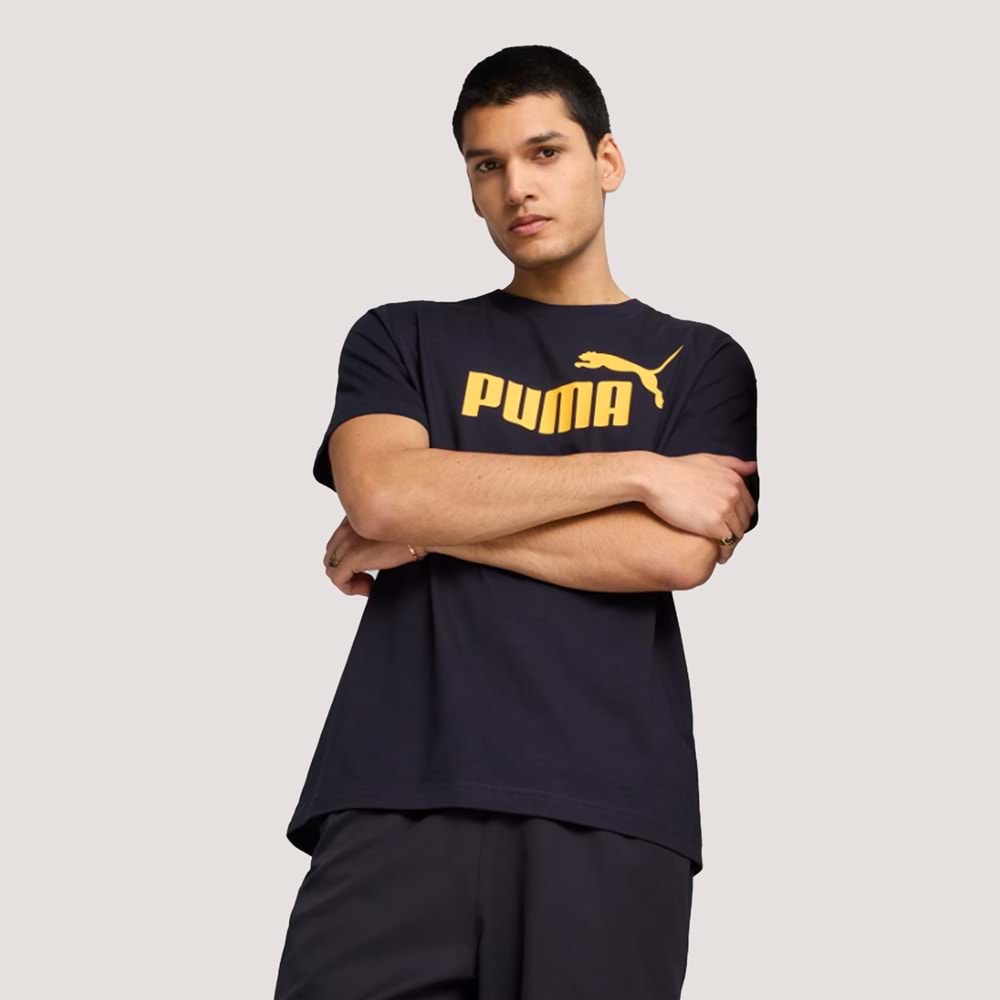 Puma Ess Logo Tee 682533 16 Erkek Tshirt - Lacivert - S