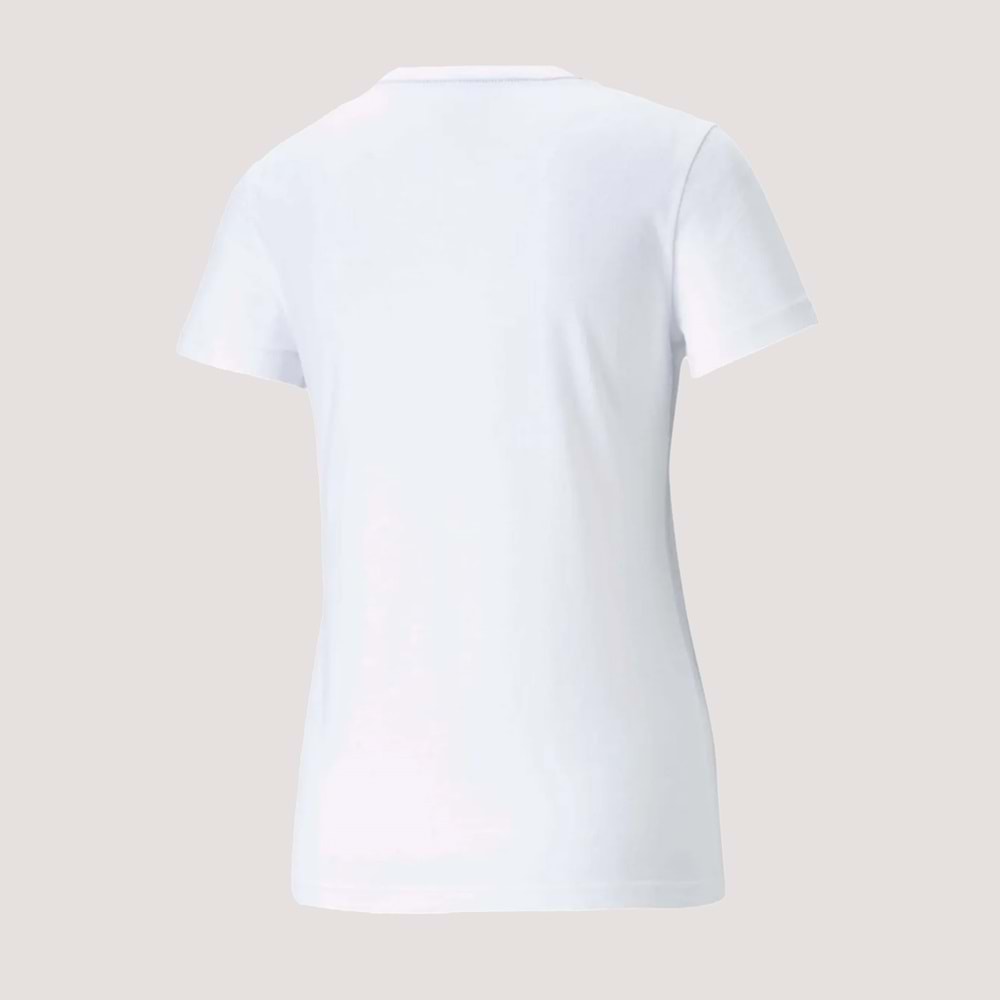 Puma Metallic No. 1 Logo Tee Unisex Tshirt - Beyaz - L