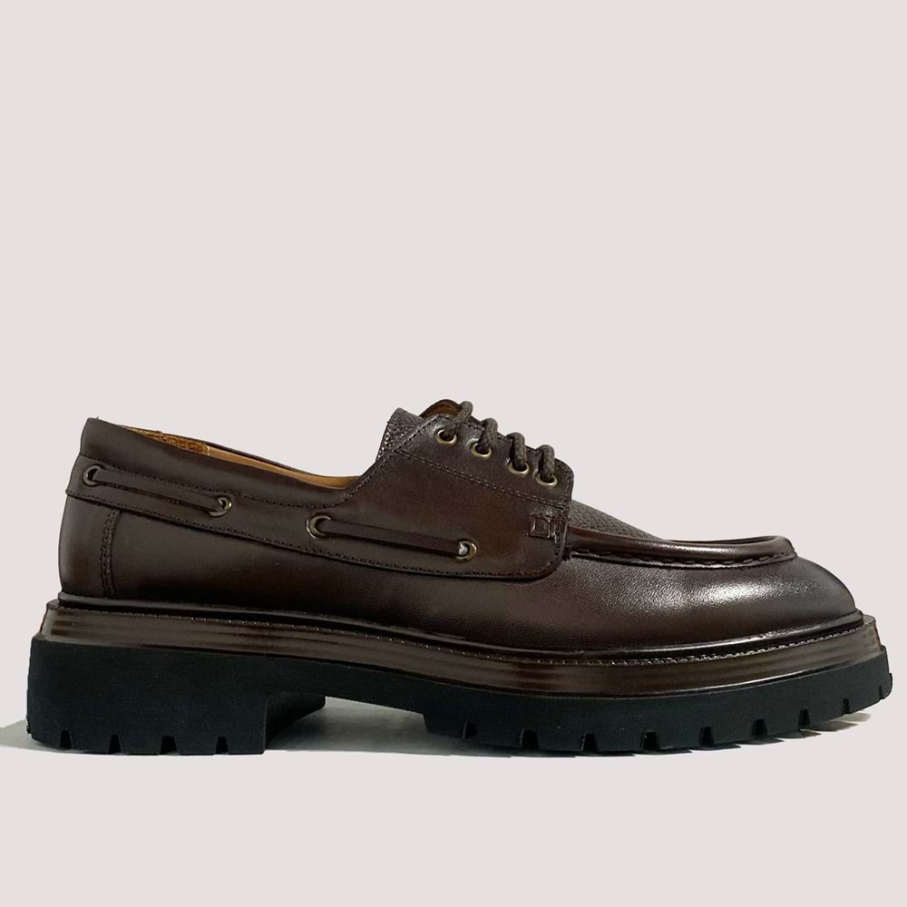 Erkek Deri Casual Ayakkabı C22517 Munih - Kahve - 42