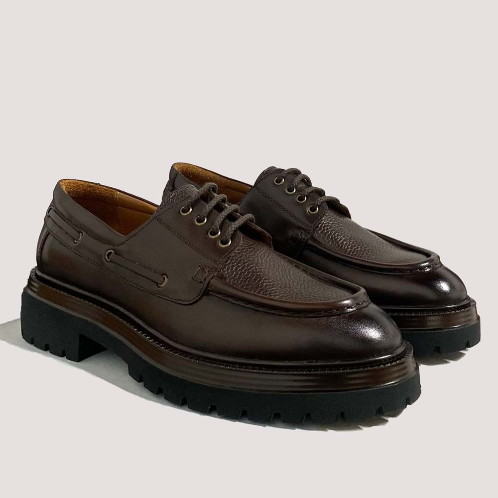 Erkek Deri Casual Ayakkabı C22517 Munih - Kahve - 42