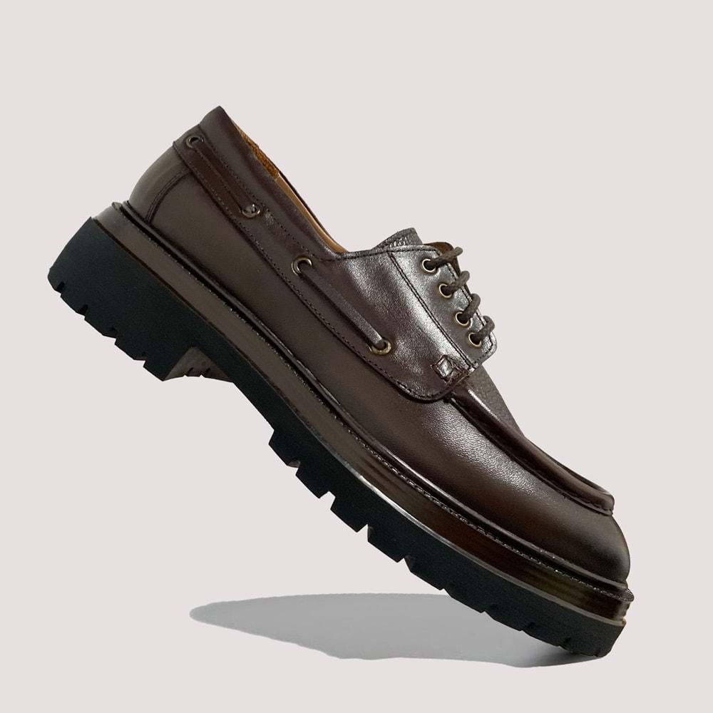 Erkek Deri Casual Ayakkabı C22517 Munih - Kahve - 42